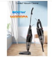 Corded Vacuum Cleaner 600W Black – Lightweight Stick Vacuum, 12kPa Suction, Bagless 0.8L Bin | Hard Floor/Carpet Brush, Compact Design | UAE Apartment & Quick Daily Clean Essential 